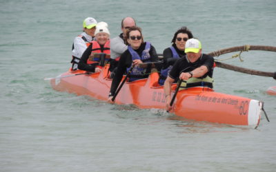Première initiation à la pirogue avec le club de kayak de Tourlaville