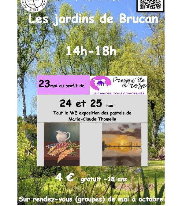 Ouverture des Jardins de Brucan au profit de Presqu’île en Rose