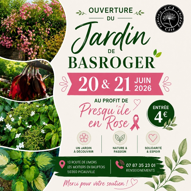 Ouverture du Jardin de Basroger au profit de Presqu’île en Rose